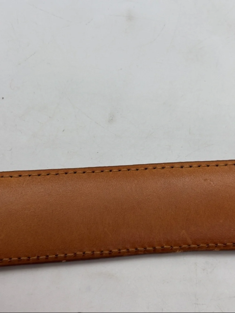 Coach Classic Brown Leather Men’s Belt with Brass Buckle Size 32/80